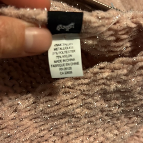 Echo Metallic Chenille Muffler Scarf Light Pink - Picture 3 of 9